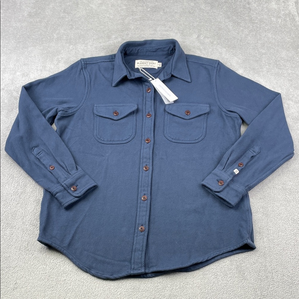 NEW Outerknown S Mens Blanket Shirt 100% Organic Cotton Blue Women's M/L